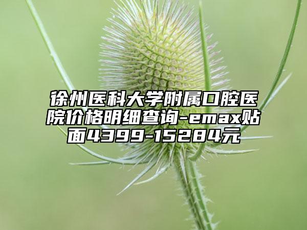 徐州醫(yī)科大學(xué)附屬口腔醫(yī)院價(jià)格明細(xì)查詢-emax貼面4399-15284元