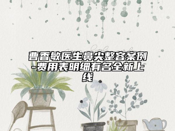 曹香敏醫(yī)生鼻尖整容案例-費(fèi)用表明細(xì)有名全新上線