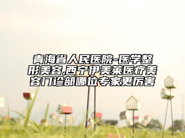 青海省人民醫(yī)院-醫(yī)學整形美容,西寧伊美萊醫(yī)療美容門診部哪位專家更厲害