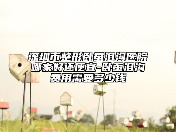 深圳市整形臥蠶淚溝醫(yī)院哪家好還便宜-臥蠶淚溝費(fèi)用需要多少錢