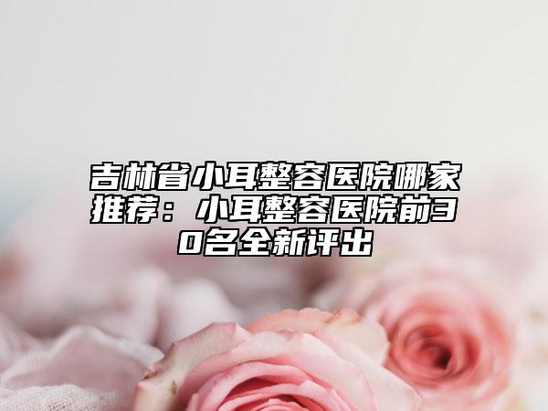 吉林省小耳整容醫(yī)院哪家推薦：小耳整容醫(yī)院前30名全新評(píng)出