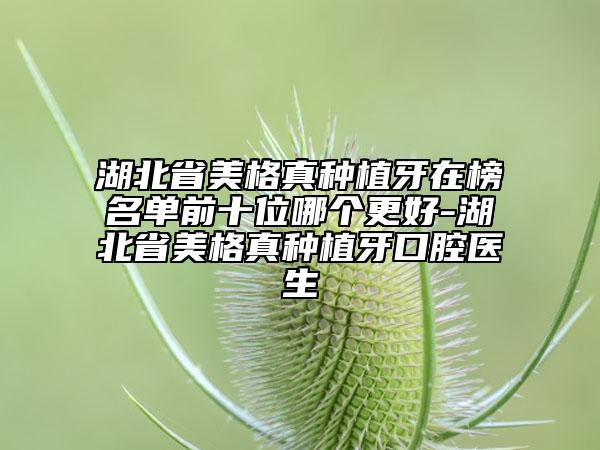 湖北省美格真種植牙在榜名單前十位哪個(gè)更好-湖北省美格真種植牙口腔醫(yī)生