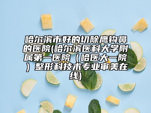 哈爾濱市好的切除鷹鉤鼻的醫(yī)院(哈爾濱醫(yī)科大學(xué)附屬第一醫(yī)院（哈醫(yī)大一院）整形科技術(shù)專(zhuān)業(yè)審美在線)