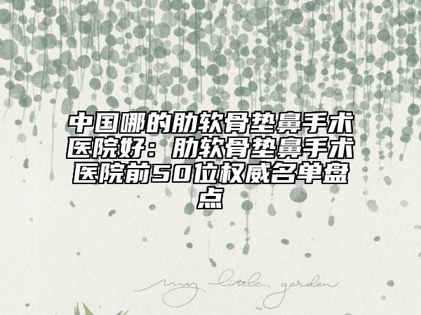 中國(guó)哪的肋軟骨墊鼻手術(shù)醫(yī)院好：肋軟骨墊鼻手術(shù)醫(yī)院前50位權(quán)威名單盤點(diǎn)