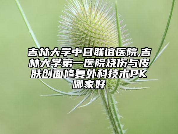 吉林大學(xué)中日聯(lián)誼醫(yī)院,吉林大學(xué)第一醫(yī)院燒傷與皮膚創(chuàng)面修復(fù)外科技術(shù)PK哪家好