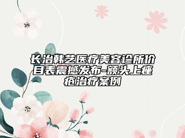 長治韓藝醫(yī)療美容診所價(jià)目表震撼發(fā)布-額頭上痤瘡治療案例