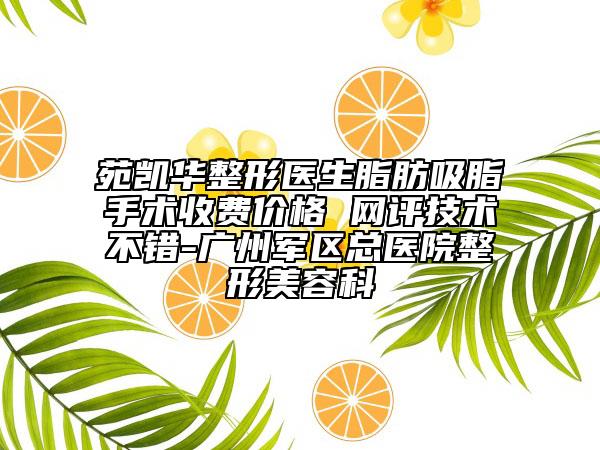 苑凱華整形醫(yī)生脂肪吸脂手術(shù)收費(fèi)價(jià)格 網(wǎng)評技術(shù)不錯(cuò)-廣州軍區(qū)總醫(yī)院整形美容科