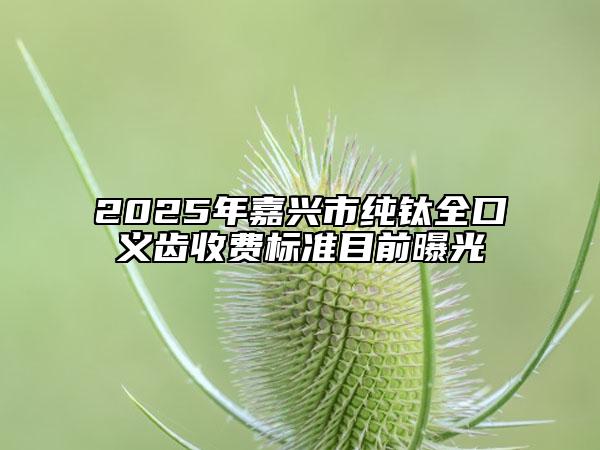 2025年嘉興市純鈦全口義齒收費標(biāo)準(zhǔn)目前曝光