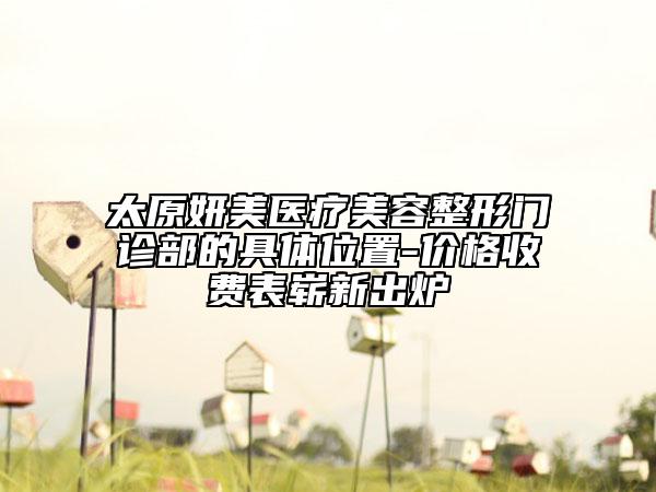 太原妍美醫(yī)療美容整形門診部的具體位置-價格收費表嶄新出爐