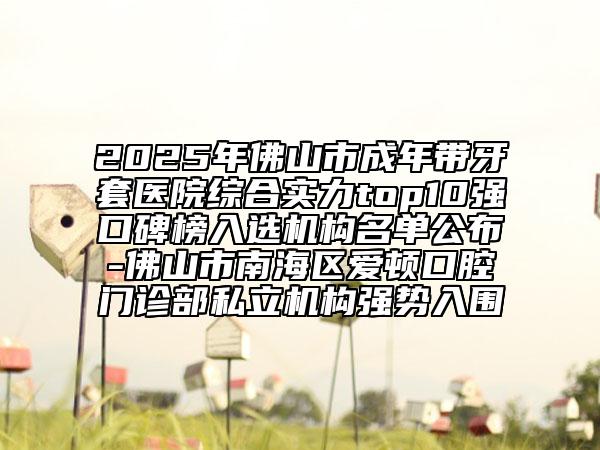 2025年佛山市成年帶牙套醫(yī)院綜合實(shí)力top10強(qiáng)口碑榜入選機(jī)構(gòu)名單公布-佛山市南海區(qū)愛(ài)頓口腔門(mén)診部私立機(jī)構(gòu)強(qiáng)勢(shì)入圍