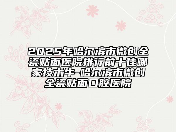 2025年哈爾濱市微創(chuàng)全瓷貼面醫(yī)院排行前十佳哪家技術(shù)牛-哈爾濱市微創(chuàng)全瓷貼面口腔醫(yī)院