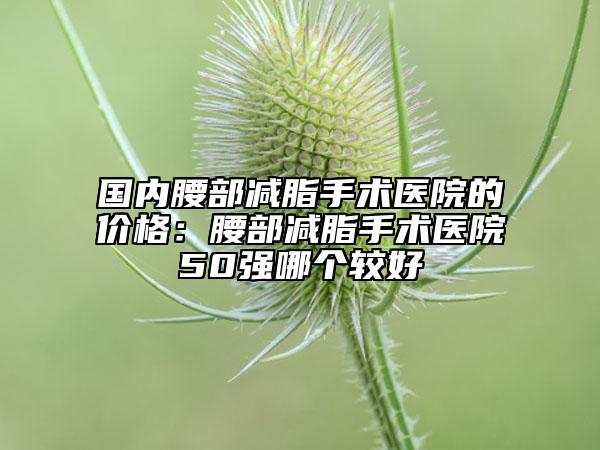 國內(nèi)腰部減脂手術(shù)醫(yī)院的價(jià)格：腰部減脂手術(shù)醫(yī)院50強(qiáng)哪個(gè)較好