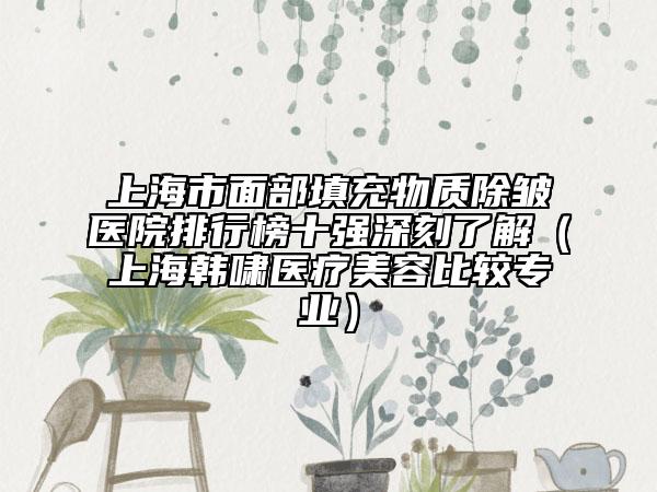 上海市面部填充物質(zhì)除皺醫(yī)院排行榜十強(qiáng)深刻了解（上海韓嘯醫(yī)療美容比較專業(yè)）