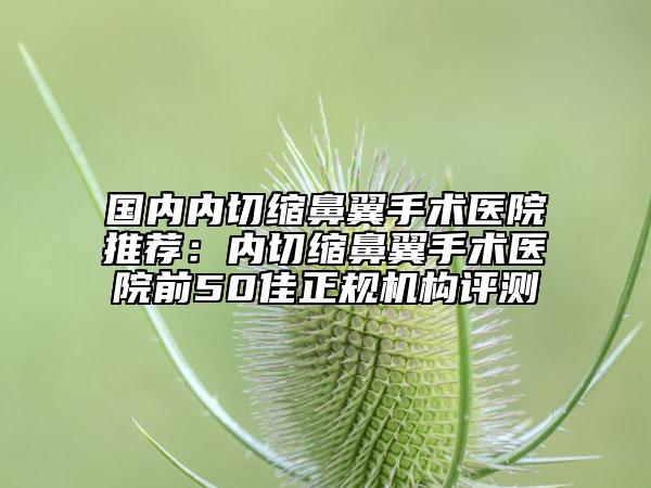 國內(nèi)內(nèi)切縮鼻翼手術(shù)醫(yī)院推薦：內(nèi)切縮鼻翼手術(shù)醫(yī)院前50佳正規(guī)機(jī)構(gòu)評測