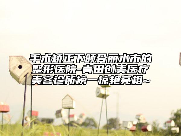 手術(shù)矯正下頜骨麗水市的整形醫(yī)院-青田創(chuàng)美醫(yī)療美容診所榜一驚艷亮相~