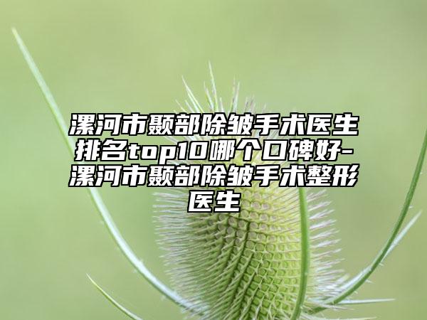 漯河市顳部除皺手術(shù)醫(yī)生排名top10哪個(gè)口碑好-漯河市顳部除皺手術(shù)整形醫(yī)生