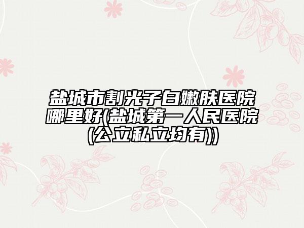 鹽城市割光子白嫩膚醫(yī)院哪里好(鹽城第一人民醫(yī)院(公立私立均有))