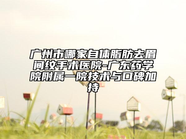 廣州市哪家自體脂肪去眉間紋手術(shù)醫(yī)院-廣東藥學(xué)院附屬一院技術(shù)與口碑加持