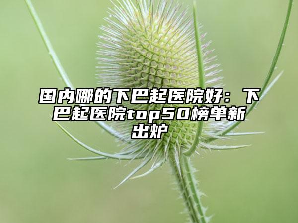國內(nèi)哪的下巴起醫(yī)院好：下巴起醫(yī)院top50榜單新出爐