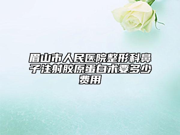 眉山市人民醫(yī)院整形科鼻子注射膠原蛋白術(shù)要多少費用