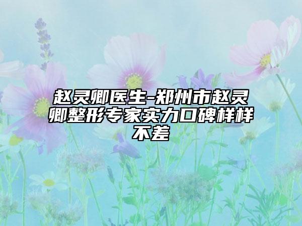 趙靈卿醫(yī)生-鄭州市趙靈卿整形專家實力口碑樣樣不差