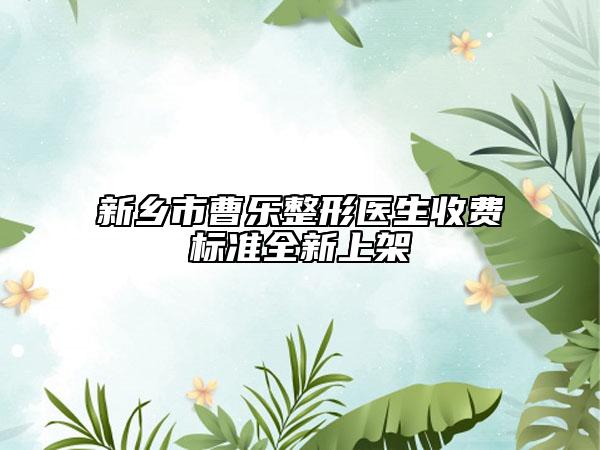 新鄉(xiāng)市曹樂(lè)整形醫(yī)生收費(fèi)標(biāo)準(zhǔn)全新上架