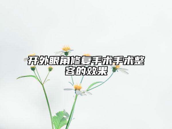 開(kāi)外眼角修復(fù)手術(shù)手術(shù)整容的效果
