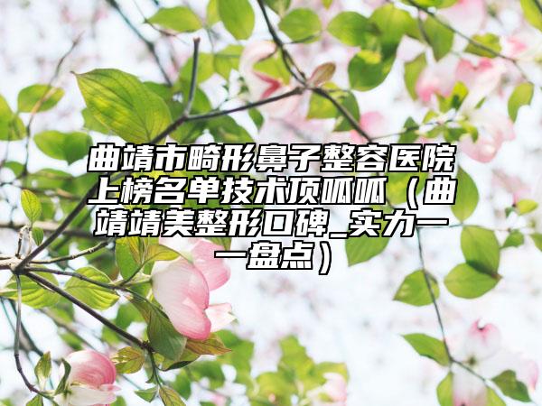 曲靖市畸形鼻子整容醫(yī)院上榜名單技術(shù)頂呱呱（曲靖靖美整形口碑_實力一一盤點）