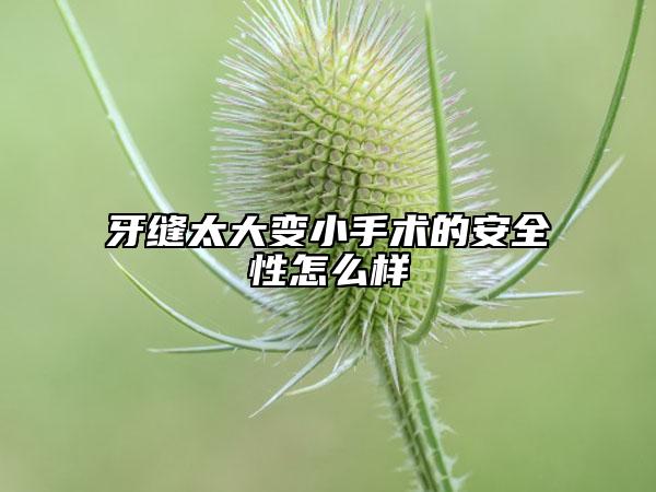 牙縫太大變小手術(shù)的安全性怎么樣