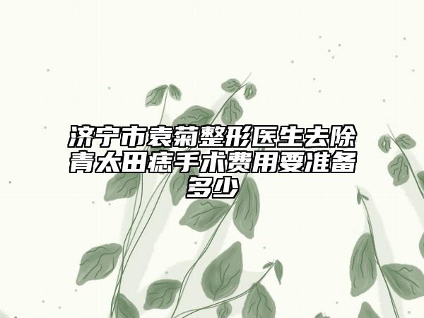 濟寧市袁菊整形醫(yī)生去除青太田痣手術(shù)費用要準備多少