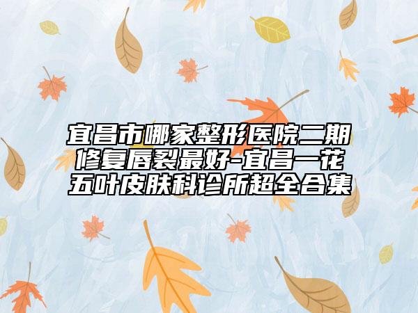 宜昌市哪家整形醫(yī)院二期修復唇裂最好-宜昌一花五葉皮膚科診所超全合集