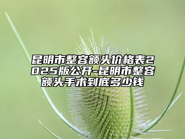 昆明市整容額頭價(jià)格表2025版公開-昆明市整容額頭手術(shù)到底多少錢