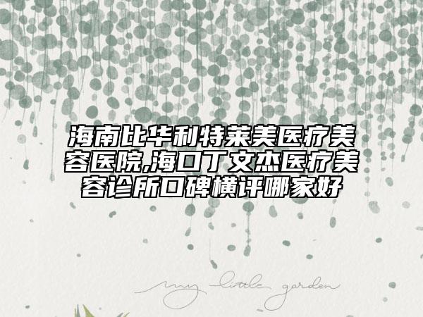 海南比華利特萊美醫(yī)療美容醫(yī)院,?？诙∥慕茚t(yī)療美容診所口碑橫評(píng)哪家好