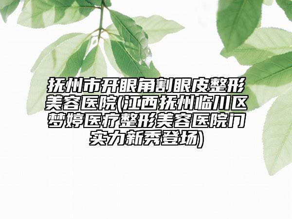 撫州市開眼角割眼皮整形美容醫(yī)院(江西撫州臨川區(qū)夢(mèng)婷醫(yī)療整形美容醫(yī)院門實(shí)力新秀登場(chǎng))