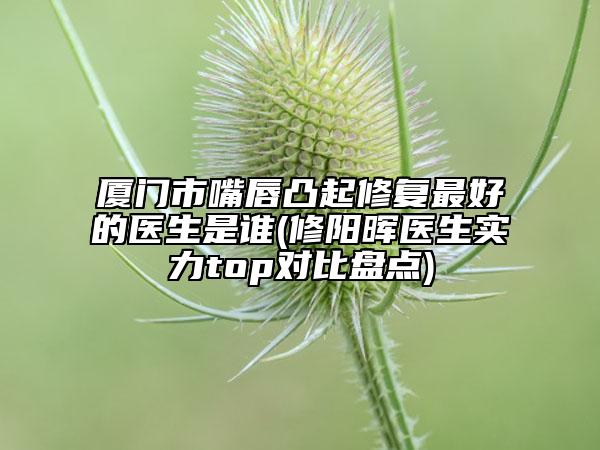 廈門市嘴唇凸起修復(fù)最好的醫(yī)生是誰(shuí)(修陽(yáng)暉醫(yī)生實(shí)力top對(duì)比盤點(diǎn))