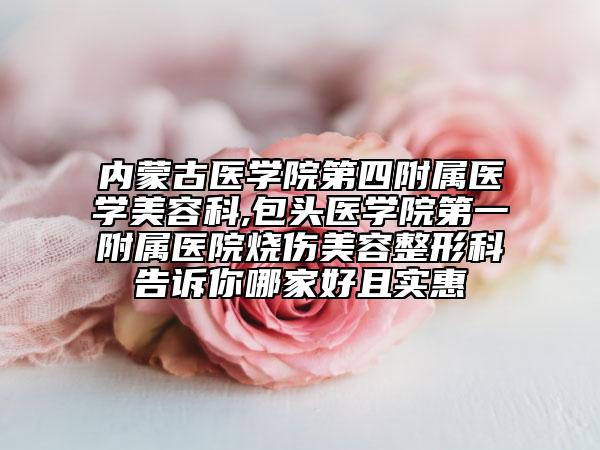 內(nèi)蒙古醫(yī)學(xué)院第四附屬醫(yī)學(xué)美容科,包頭醫(yī)學(xué)院第一附屬醫(yī)院燒傷美容整形科告訴你哪家好且實(shí)惠