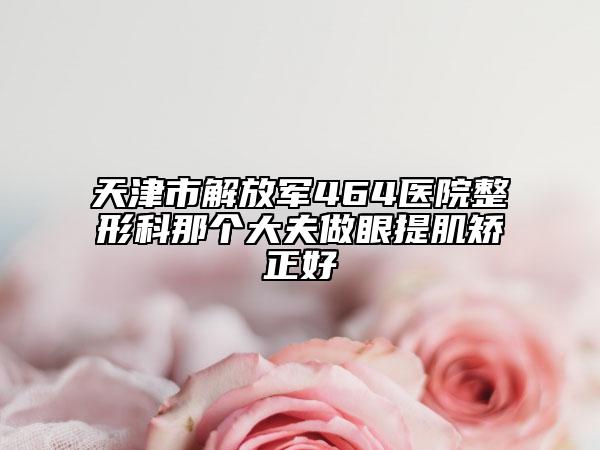 天津市解放軍464醫(yī)院整形科那個大夫做眼提肌矯正好