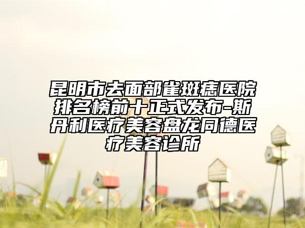 昆明市去面部雀斑痣醫(yī)院排名榜前十正式發(fā)布-斯丹利醫(yī)療美容盤(pán)龍同德醫(yī)療美容診所