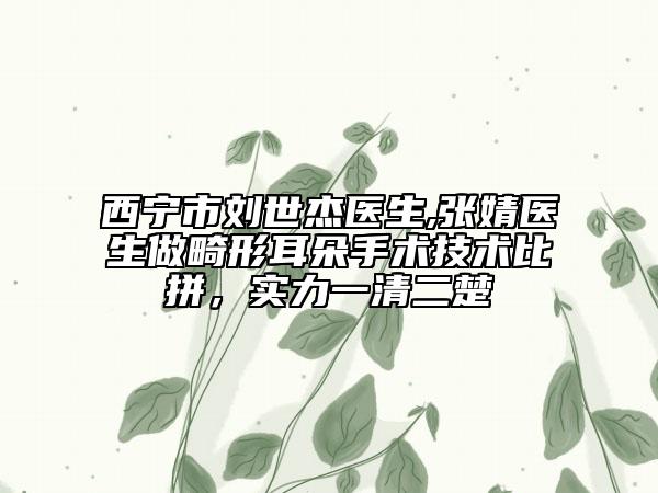 西寧市劉世杰醫(yī)生,張婧醫(yī)生做畸形耳朵手術(shù)技術(shù)比拼，實(shí)力一清二楚