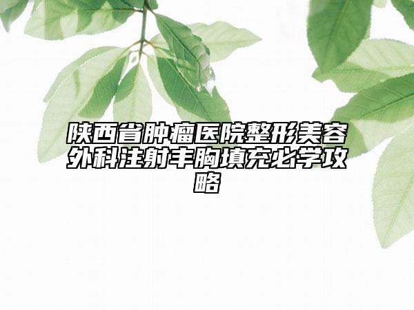 陜西省腫瘤醫(yī)院整形美容外科注射豐胸填充必學(xué)攻略