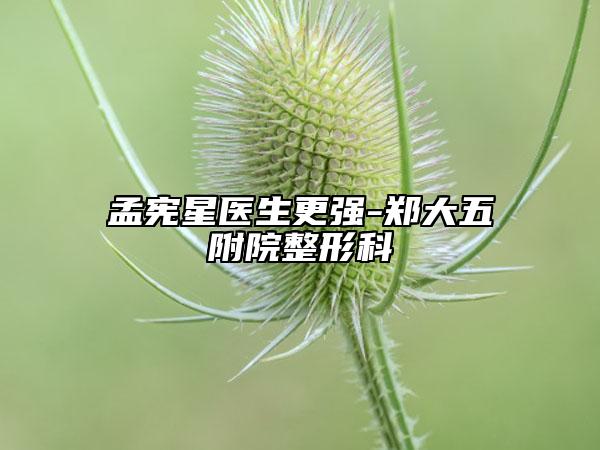 孟憲星醫(yī)生更強-鄭大五附院整形科
