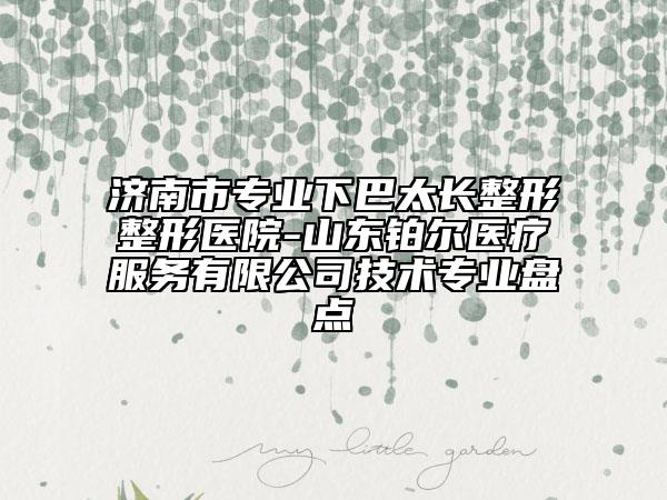 濟(jì)南市專(zhuān)業(yè)下巴太長(zhǎng)整形整形醫(yī)院-山東鉑爾醫(yī)療服務(wù)有限公司技術(shù)專(zhuān)業(yè)盤(pán)點(diǎn)