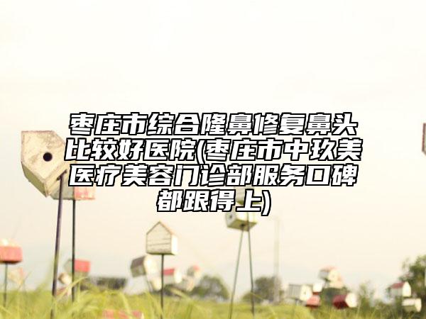 棗莊市綜合隆鼻修復(fù)鼻頭比較好醫(yī)院(棗莊市中玖美醫(yī)療美容門診部服務(wù)口碑都跟得上)