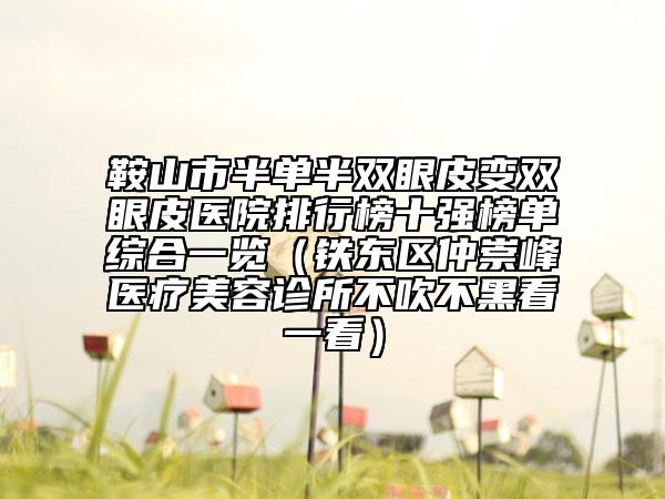 鞍山市半單半雙眼皮變雙眼皮醫(yī)院排行榜十強(qiáng)榜單綜合一覽（鐵東區(qū)仲崇峰醫(yī)療美容診所不吹不黑看一看）