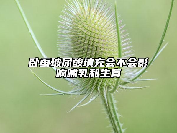 臥蠶玻尿酸填充會(huì)不會(huì)影響哺乳和生育