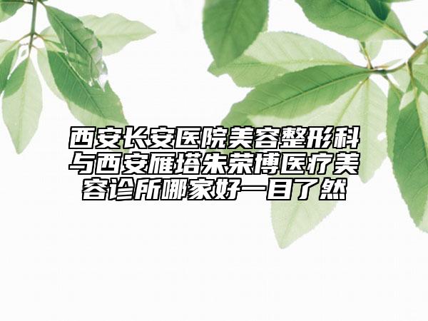 西安長(zhǎng)安醫(yī)院美容整形科與西安雁塔朱榮博醫(yī)療美容診所哪家好一目了然