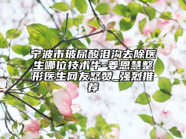 寧波市玻尿酸淚溝去除醫(yī)生哪位技術(shù)牛-姜恩慧整形醫(yī)生網(wǎng)友怒贊_強(qiáng)烈推薦