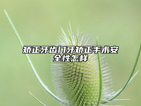 矯正牙齒門牙矯正手術(shù)安全性怎樣
