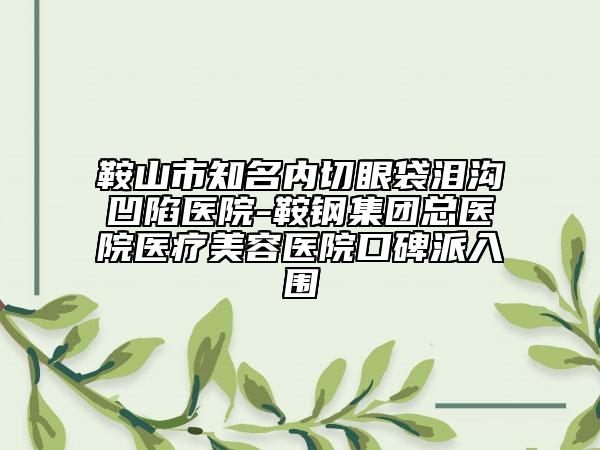 鞍山市知名內(nèi)切眼袋淚溝凹陷醫(yī)院-鞍鋼集團總醫(yī)院醫(yī)療美容醫(yī)院口碑派入圍