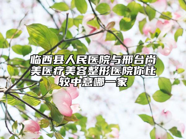 臨西縣人民醫(yī)院與邢臺尚美醫(yī)療美容整形醫(yī)院你比較中意哪一家